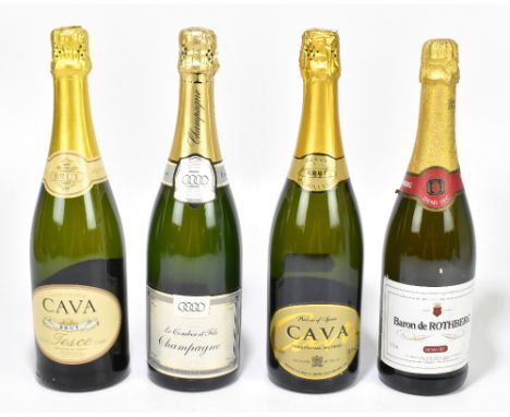 CHAMPAGNE; a single bottle of Baron de Rothberg demi-sec, 75cl, 10.5%, together with a single bottle LeComber et Fils Champag
