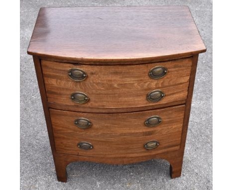 A 19th century mahogany commode converted to a two drawer chest.&nbsp;