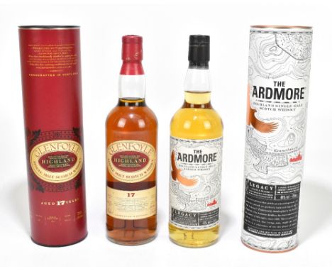 WHISKY; a single bottle of The Ardmore Highland Single Malt Scotch whisky, 70cl, 40%, together with a single bottle of Glenfo