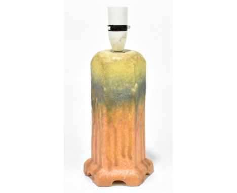 RUSKIN; a hexagonal crystalline glazed table lamp, height excluding fitting 23cm.Additional InformationLight wear, the lamp i