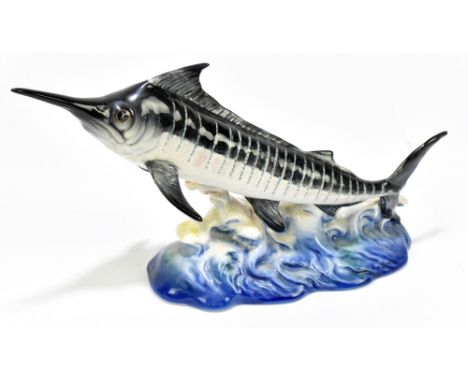 BESWICK; a model of a Marlin, model number 1243, length 26cm.Additional InformationLight glaze crazing, one of the fins has b