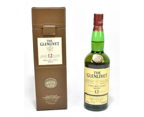 WHISKY; a single bottle of The Glenlivet Single Malt Scotch whisky, 12 Years of age, 40%.700mls, cased.Additional Information