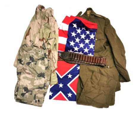 A British Army uniform and other items.