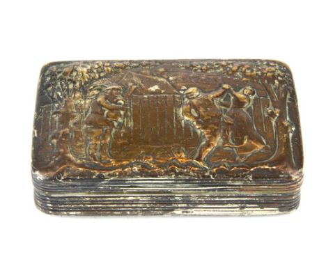 A heavy hallmarked silver snuff box, London c.1811, 9 x 5.5 x 3cm.