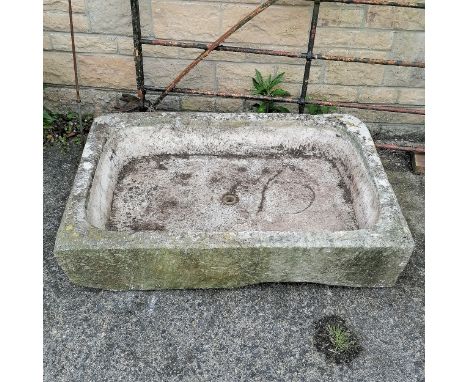 Large stone trough/sink 69cm x 101cm x 21cm 
