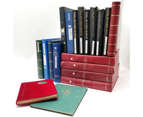 Collection of 19 x stamp / cover albums as follows i) green stockbook mint channel islands ii-iv) RAF JS signed covers in 3 a