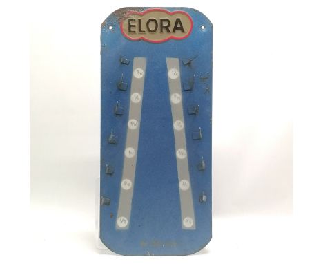 Elora unusual advertising shop display spanner rack sign with original paint - 50cm x 22.5cm ~ some losses 