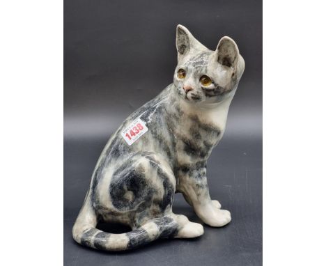 Studio Pottery: a Jenny Winstanley cat, 26cm high.