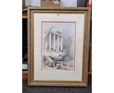 After David Roberts, 'Baalbec', I.49.5 x 32.5cm;&nbsp;'Site of Petra', I.36 x 51cm;&nbsp;'Approach to Mount Sinai', I.35 x 51
