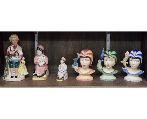 Six Kevin Francis limited edition figures, to include 'Clarice Cliff', largest 22.5cm high.