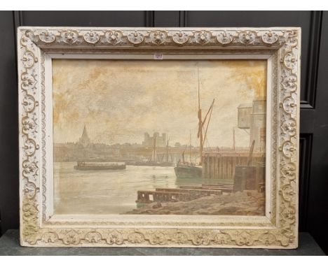 R Granger Barrett, 'Rochester on The Thames', signed, oil on canvas, 59 x 80cm.