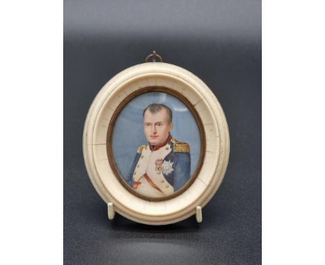 * Davidson after Jean Baptiste Isabey, portrait miniature of Napoleon Bonaparte, on ivory, late 19th/early 20th century, in c