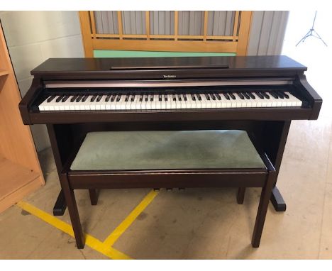 Technics Digital Piano SX-PX224M in simulated dark cherry finish and matching stool, The Virtuoso of Digital Pianos, 6 sounds