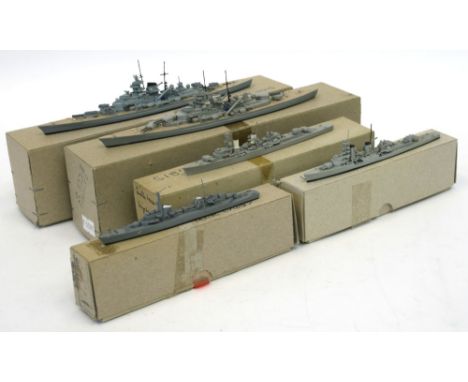 Five Hansa German Battleships,S100 “Bismark” Battleship and S100/1 Turpitz  Battleship, S152 Karlsruhe (1940) Light Cruiser,S