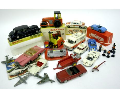 Quantity of Dinky Toys including,100 Fab 1 unboxed, 152 Rolls Royce Phantom V, 279 Aveling Barford Roller,205 Lotus Rally Cor