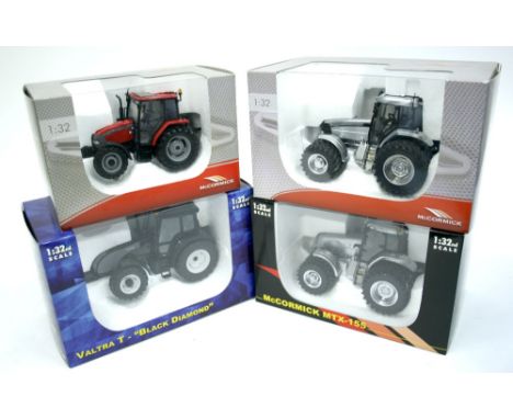 Four Universal Hobbies Tractors 1/32nd Scale,2386 MTX 155, 1of 1,500 world wide,2742 Valtra Black Diamond,2894 McCormick MTX 