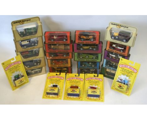 Quantity of Matchbox Models including 20 x Matchbox Models of Yesteryears, straw and woodgrain boxes including:Y1 Model T For