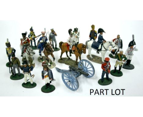 Fifty Delprado Collection of The Napoleon Wars Waterloo Figures, 1/32 scale quality painted figures ,25 mounted, 24 on foot a