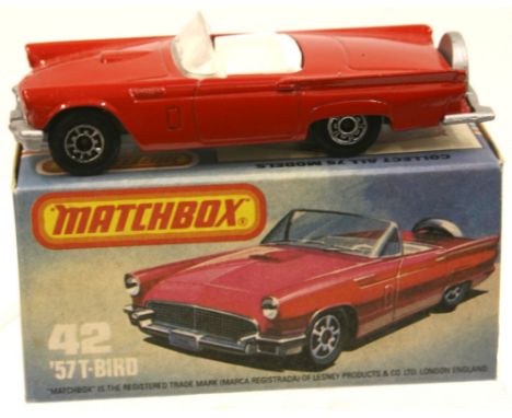  Matchbox Superfast hard to find 42d 57 T Bird in last issue picture box, model is mint in mint box