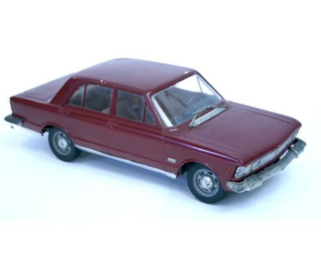 Scarce Pocher (Torino Italy) Promo Model Fiat 130, maroon plastic body ,battery operated, working in good condition, some wea