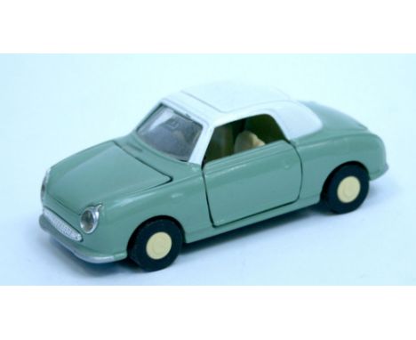Diapet Yonezawa No 011 Nissan Figaro  diecast model, pale green body, white roof, 1/40 scale, in near mint unboxed  condition