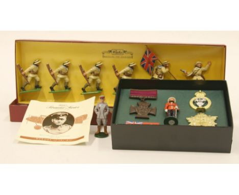 Britains 8961 Royal Navy Landing Party, set of six figures mint boxed,8931 Premier series Heroes ‘George Harry Mullin’ Victor