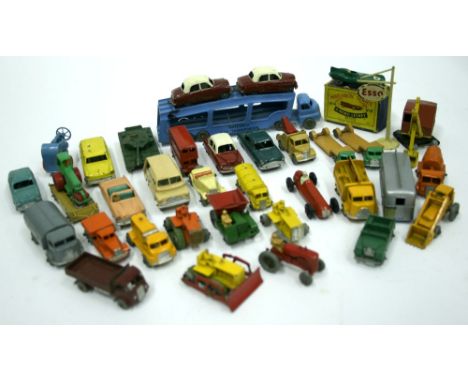 Quantity Of Playworn Matchbox Moko models including,5a Bus,3 x 22a Vauxhall, 33a Ford Zodiac, 2b Muir Hill Dump Truck, 3a Cem