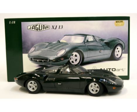 Scarce Auto Art Jaguar XJ-13 Prototype, British racing green, 1/18 scale, in excellent boxed condition 