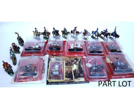 Forty Nine Delprado Cavalry of The Waterloo Napoleonic Wars,1/32 scale quality painted mounted figures,18 still in blister pa