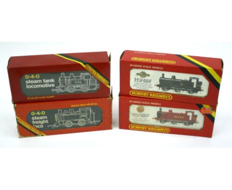  Four Hornby Railways Boxed 00 Gauge Locomotives:R.052 L.M.S. Class 3F 0-6-0T ‘Jinty’ R.058 B.R. Class 3F 0-6-0T ‘Jinty’ R.25