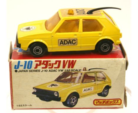  Matchbox Superfast Rare 7c VW Golf with ADAC labels and Japanese issue box, model is mint invery good complete box, one end 