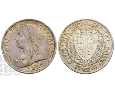 1837-1901. London mint. Dated 1901. Design by Sir Thomas Brock. VICTORIA DEI • GRA • BRITT • REG •, crowned, veiled and drape