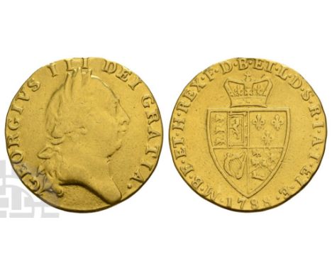 1760-1820. London mint. Dated 1788. Spade type. GEORGIVS III DEI GRATIA ·, laureate bust to right / · M · B · F · ET · H · RE
