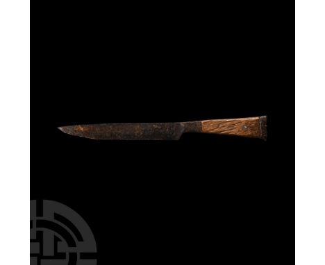 Circa 1375-1400 A.D. Comprising a single cutting edge; scale tang with shaped pommel. See Marquardt, K., Eight Centuries of E