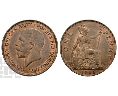 1910-1936. London mint. Dated 1935. Designs by Bertram Mackennal and Leonard Charles Wyon. GEORGIVS V DEI GRA : BRITT : OMN :