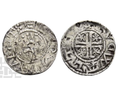 1165-1214. Edinburgh or Perth mint. Hue and Walter, moneyers. Struck circa 1205-1230. Third (Short Cross &amp; Stars) coinage