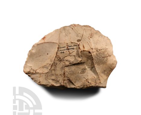 Neolithic Period, circa 3rd-early 2nd millennium B.C. Thin and slightly curved in section with long curved cutting edge; with