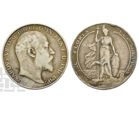 1901-1910. London mint. Dated 1904. Design by George William de Saulles. EDWARDVS VII D : G : BRITT : OMN : REX F : D : IND :