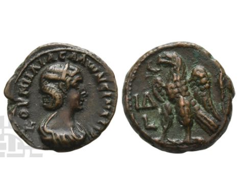 AD 254-268. Dated RY 14 of Valerian I and Gallienus (AD 266/7). KOPNHΛΙΑ CAΛധNЄINA CЄB, draped bust to right, wearing stephan