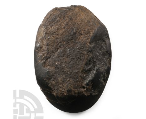 Australia, 20th century A.D. Lentoid in section D-shaped jade axehead; Ngemba culture of New South Wales.  680 grams, 13.2 cm