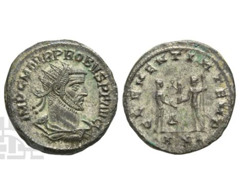 AD 276-282. Antioch mint. 4th officina. IMP C M AVR PROBVS P F AVG, radiate, draped and cuirassed bust to right / CLEMENTIA T