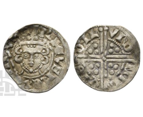 1247-1272. London mint; Nicole, moneyer. Long Cross coinage, class 5a2. ҺЄNRICVS RЄX (ball-tailed R) III, facing crowned head