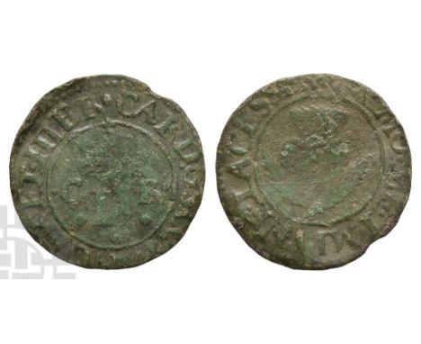1625-1649. Edinburgh mint. Earl of Stirling Coinage, struck 1632-1639. ♦ CAR • D. G • SCOT • ANG • FR • ET • HIB R, crown ove