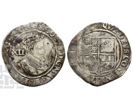 1603-1625. Tower (London) mint; i.m: rose. Struck 1605-1606. Second coinage. Third bust. (Rose) IACOBVS • D .' G .' MAG .' BR