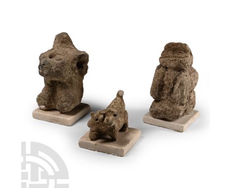 1st millennium B.C. and later. Including a two-headed dog, a crouching female and a kneeling figure with vertical piercing; e