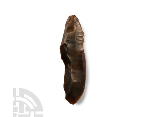 Neolithic Period, circa 6000-4500 B.P. Knapped from high quality flint; with old inked collector's label 'Thetford / Women / 