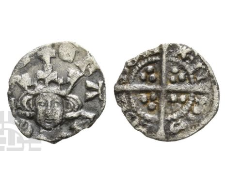 1272-1307. London (Tower) mint. New coinage, class 3g. + Є R AN-G[LIЄ], crowned facing bust / LON-DON-IЄN-SIS, long cross pat