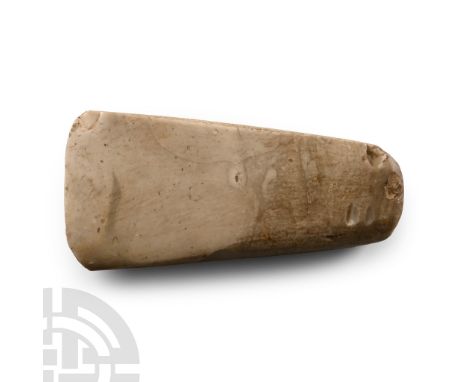 Neolithic Period, 3900-1700 B.C. Rectangular in section with rounded butt and square edge.  43 grams, 69 mm (2 3/4 in.). [No 