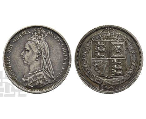 1837-1901. London mint. Dated 1887. Design by Joseph Edgar Boehm. 'Withdrawn' type. VICTORIA DEI GRATIA BRITT: REGINA (dot ov