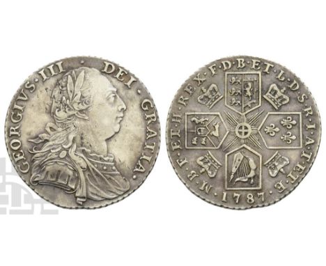 1760-1820. Dated 1787. GEORGIVS • III • DEI • GRATIA •, laureate and cuirassed bust to right / M • B •F • ET • H • REX • F • 